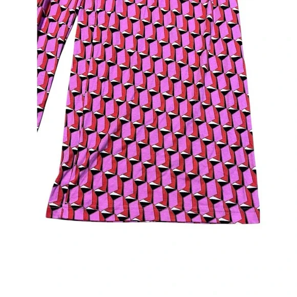 Diane von Furstenberg Target Pink Geometric Wide Leg Wrap Jumpsuit XXL NWT - Picture 5 of 8